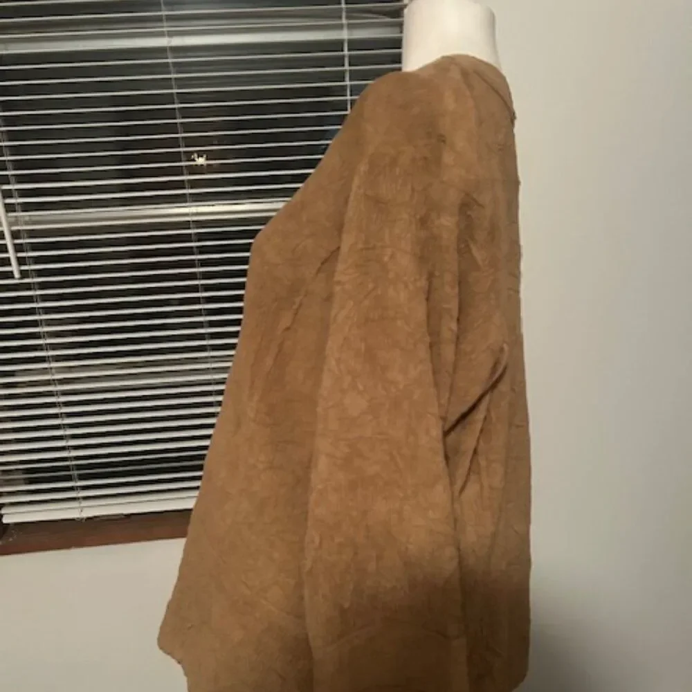 Coldwater Creek Brown textured 3/4 sleeves blazer, size 18